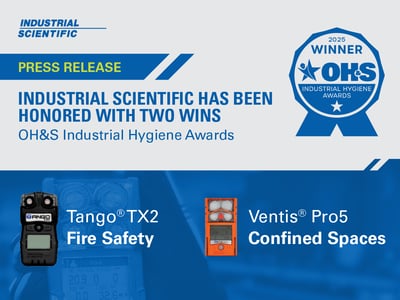 Industrial Scientific Celebrates Dual Wins in the Occupational Health & Safety Industrial Hygiene Awards