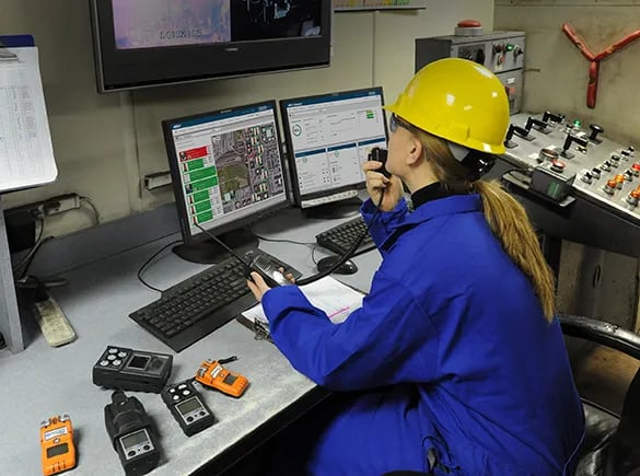 Worker monitoring using wireless gas detector Ventis Pro5