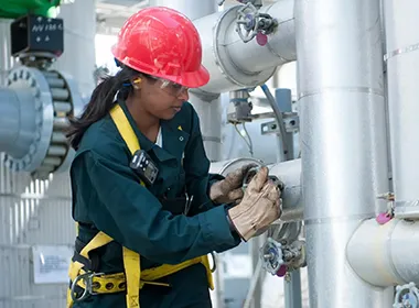 Chemical plant worker